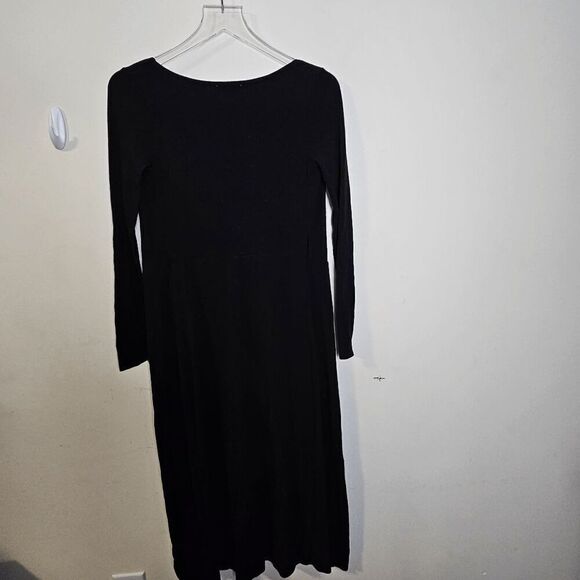 Babaton Artizia Gaudi Matte Long Sleeve Wrap Dress Style RSC1-8644-10 Women's Bl - Picture 3 of 4